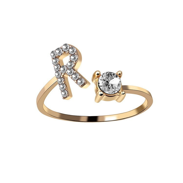 Adjustable Initial Ring – Stylish and Personalized Jewelry for Women