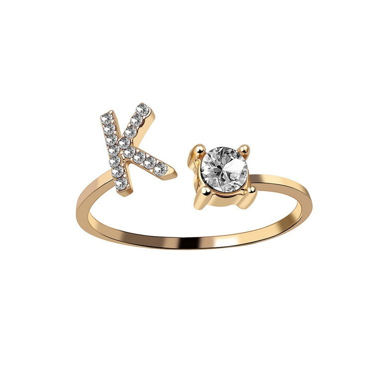 Adjustable Initial Ring – Stylish and Personalized Jewelry for Women