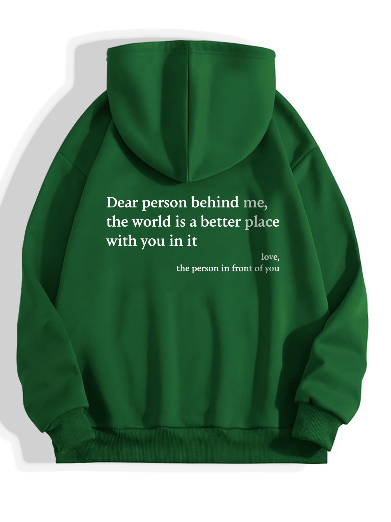 Dear Person Behind Me’ Plush Hoodie – Cozy & Inspirational