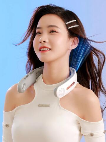 Foldable Leafless Neck Fan – Portable Cooling