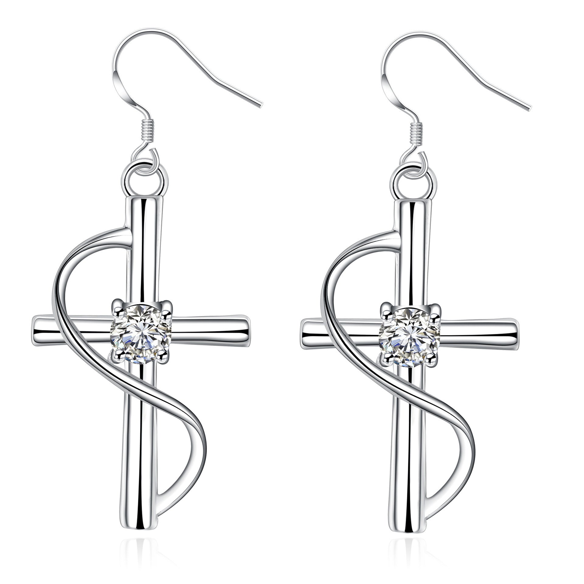 Trendy Long Cross Earrings – Sleek, Modern, and Bold