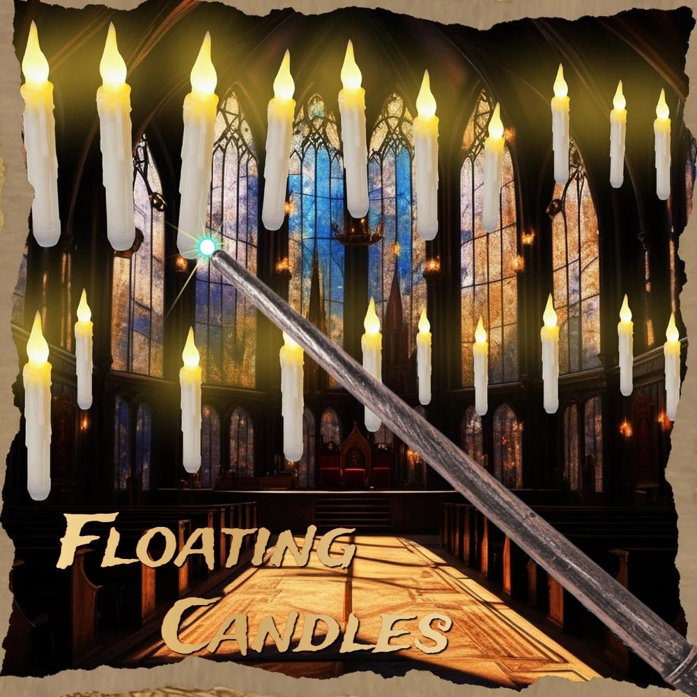 LED Floating Halloween Candles – Flameless with Remote Control