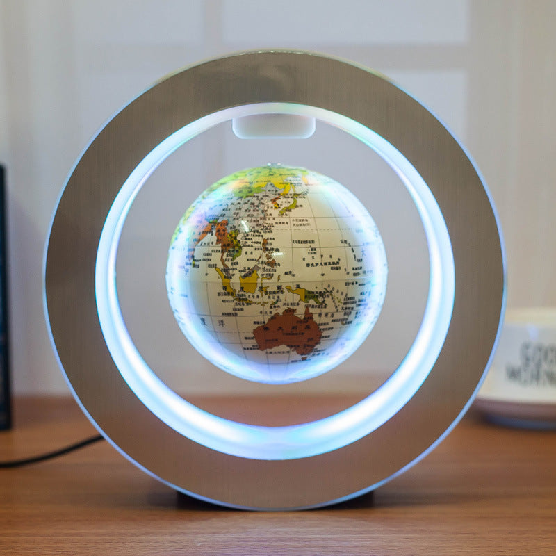 Floating Globe Light – World Map LED Desk Decoration