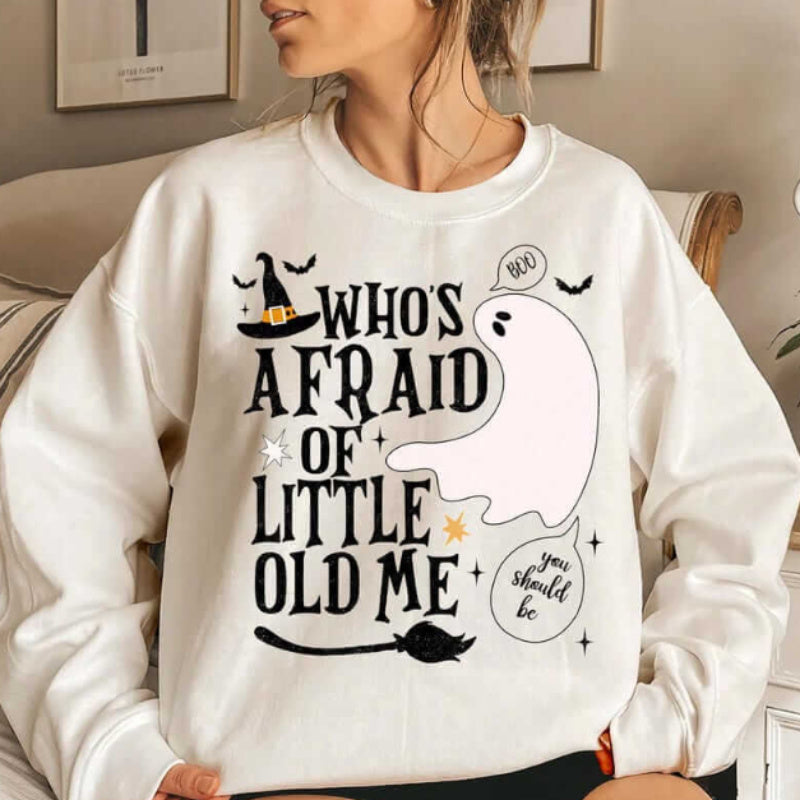 Halloween Round Neck Loose Fit Sweater – Festive and Cozy