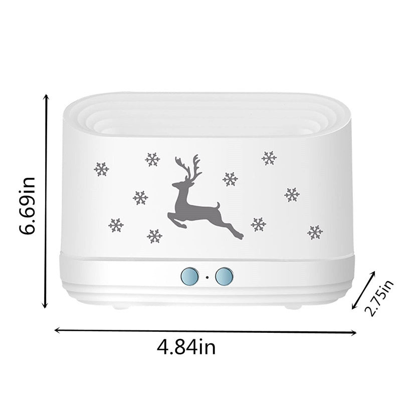 Elk Flame Humidifier & Diffuser – Christmas Atmosphere Lamp