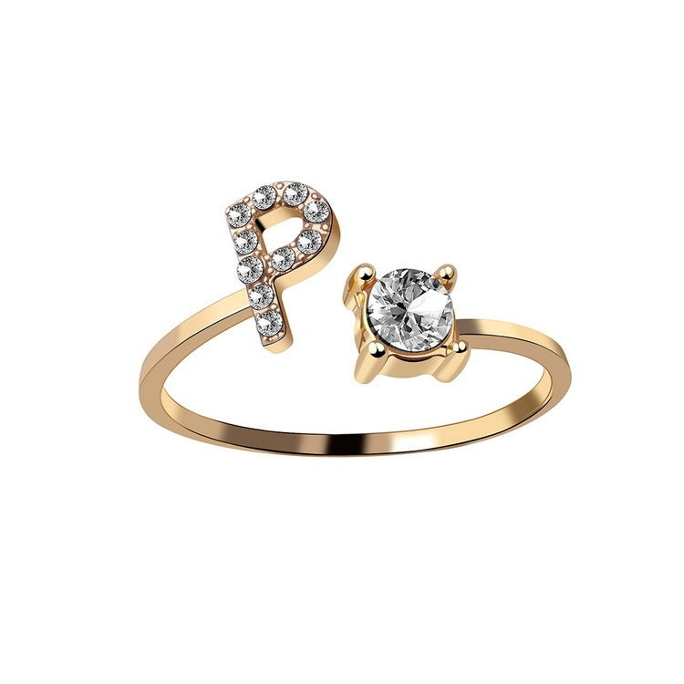 Adjustable Initial Ring – Stylish and Personalized Jewelry for Women