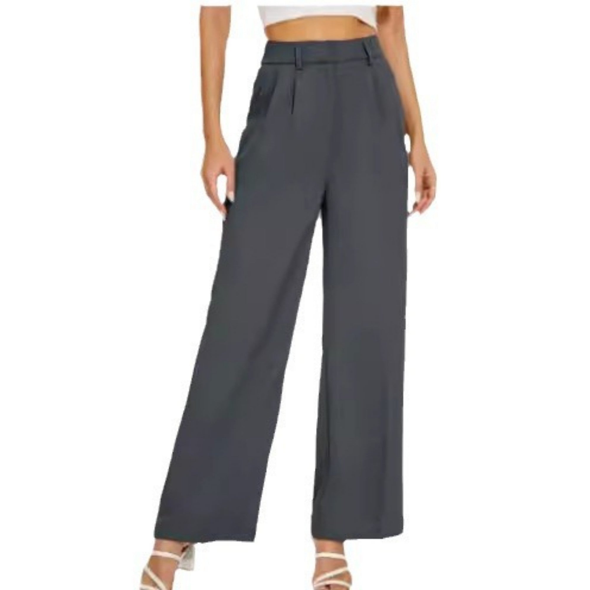 High-Waist Trousers with Pockets – Casual Pants for Women