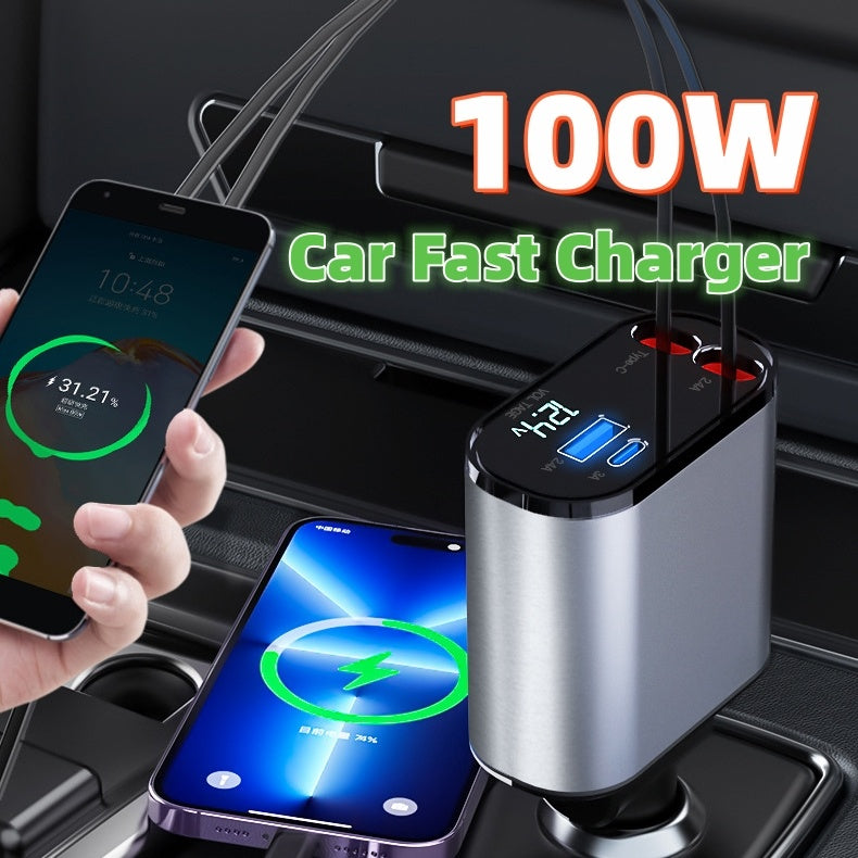 Metal Car Charger  - USB & Type-C Fast Adapter