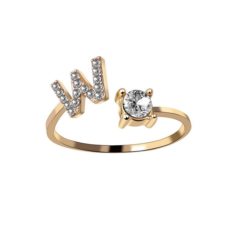 Adjustable Initial Ring – Stylish and Personalized Jewelry for Women