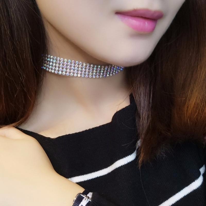 Crystal Rhinestone Choker Necklace – Elegant Wedding Jewelry