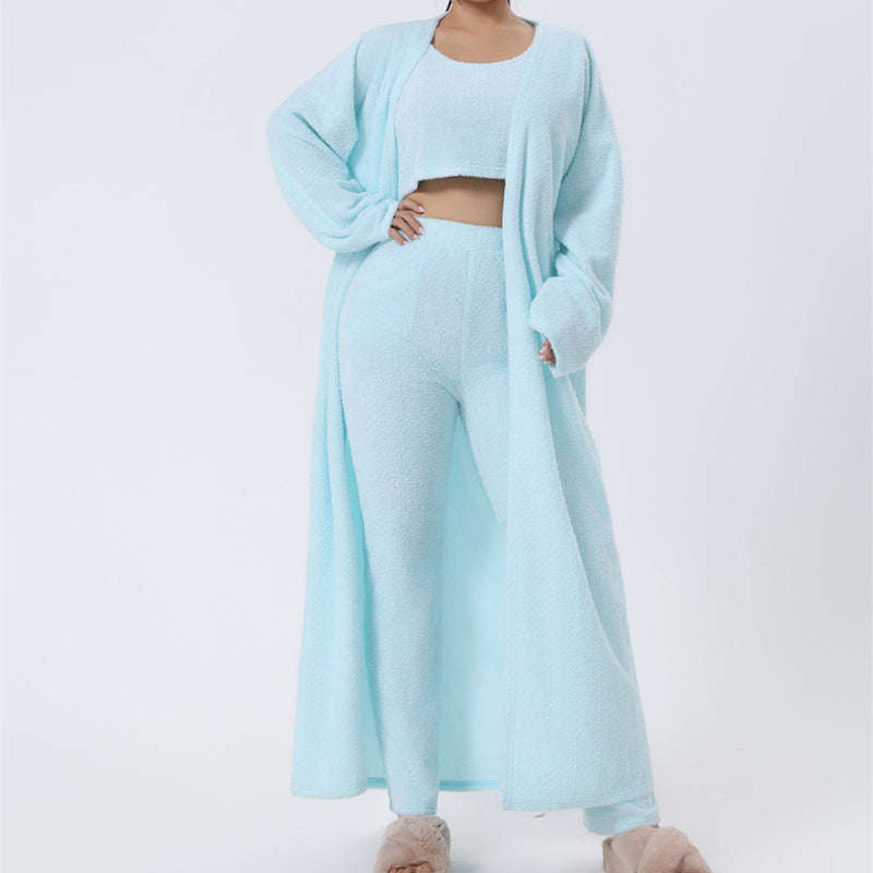 Cozy Three Piece Lounge Set – Warm Pajama & Matching Winter Outfit