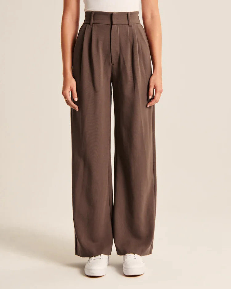 High-Waist Trousers with Pockets – Casual Pants for Women