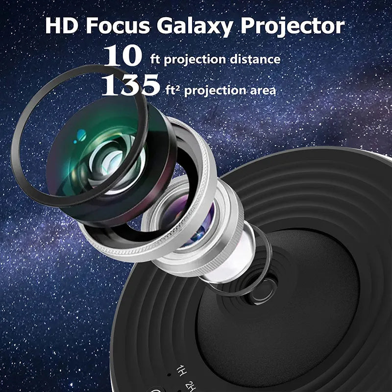 Galaxy Starry Sky Projector – 360° Rotating Night Light  & Home Decor