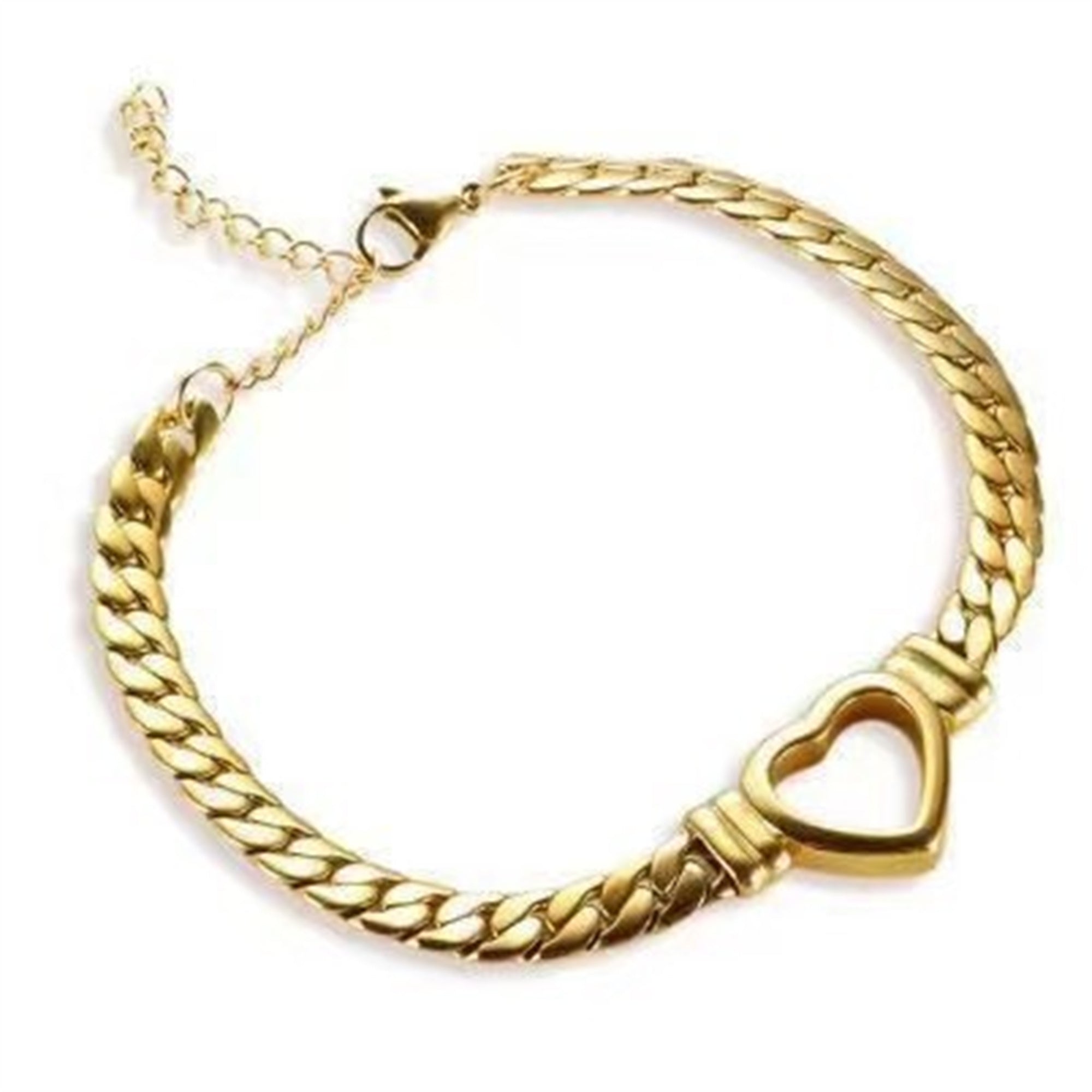 Titanium Love Chain Necklace & Bracelet