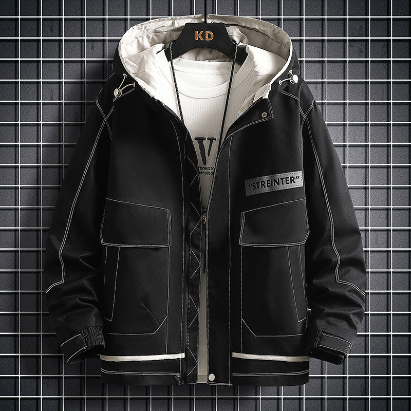 Casual Hooded Work Jacket for Men