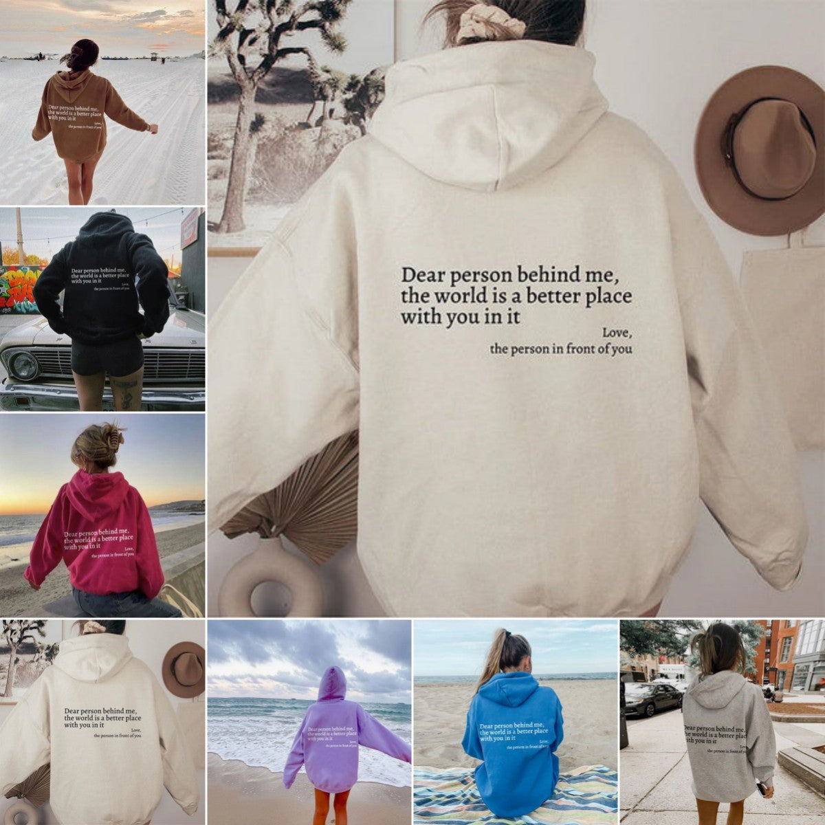 Dear Person Behind Me’ Plush Hoodie – Cozy & Inspirational