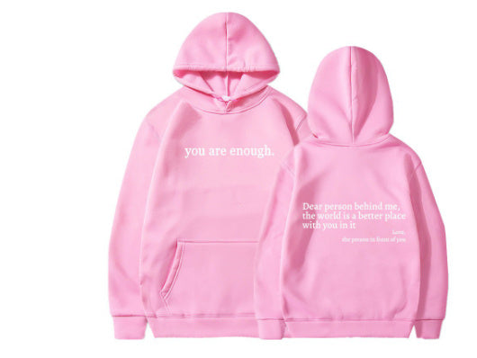 Dear Person Behind Me’ Plush Hoodie – Cozy & Inspirational