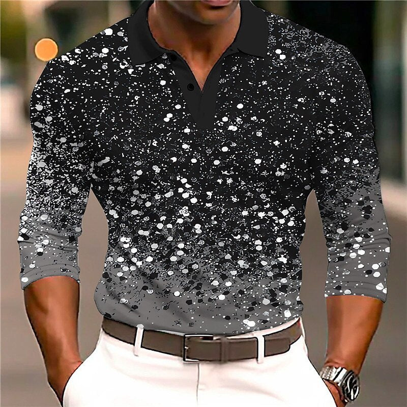 Casual Men Printed 3D Polo Shirt