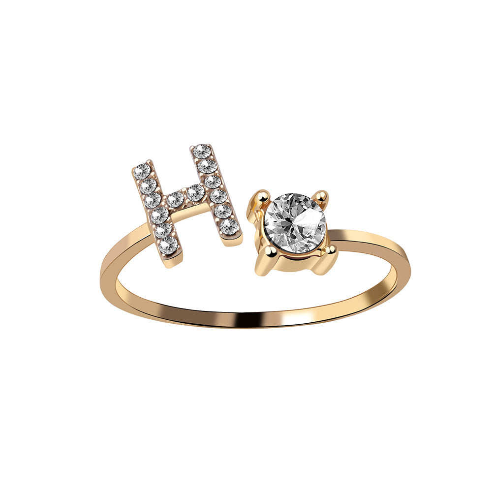 Adjustable Initial Ring – Stylish and Personalized Jewelry for Women