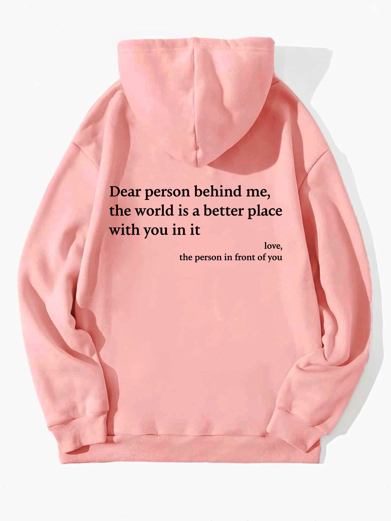 Dear Person Behind Me’ Plush Hoodie – Cozy & Inspirational