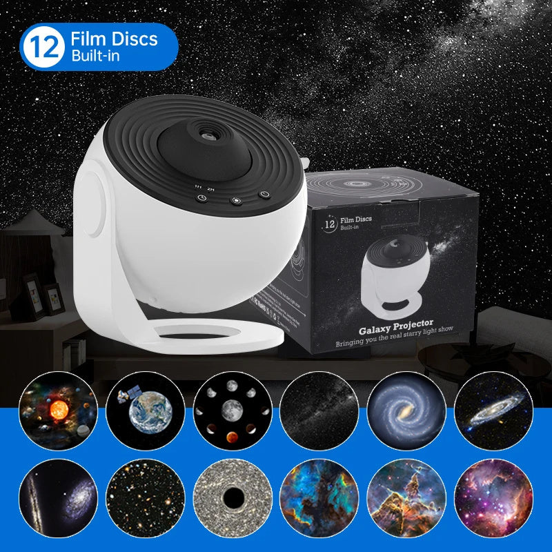 Galaxy Starry Sky Projector – 360° Rotating Night Light  & Home Decor