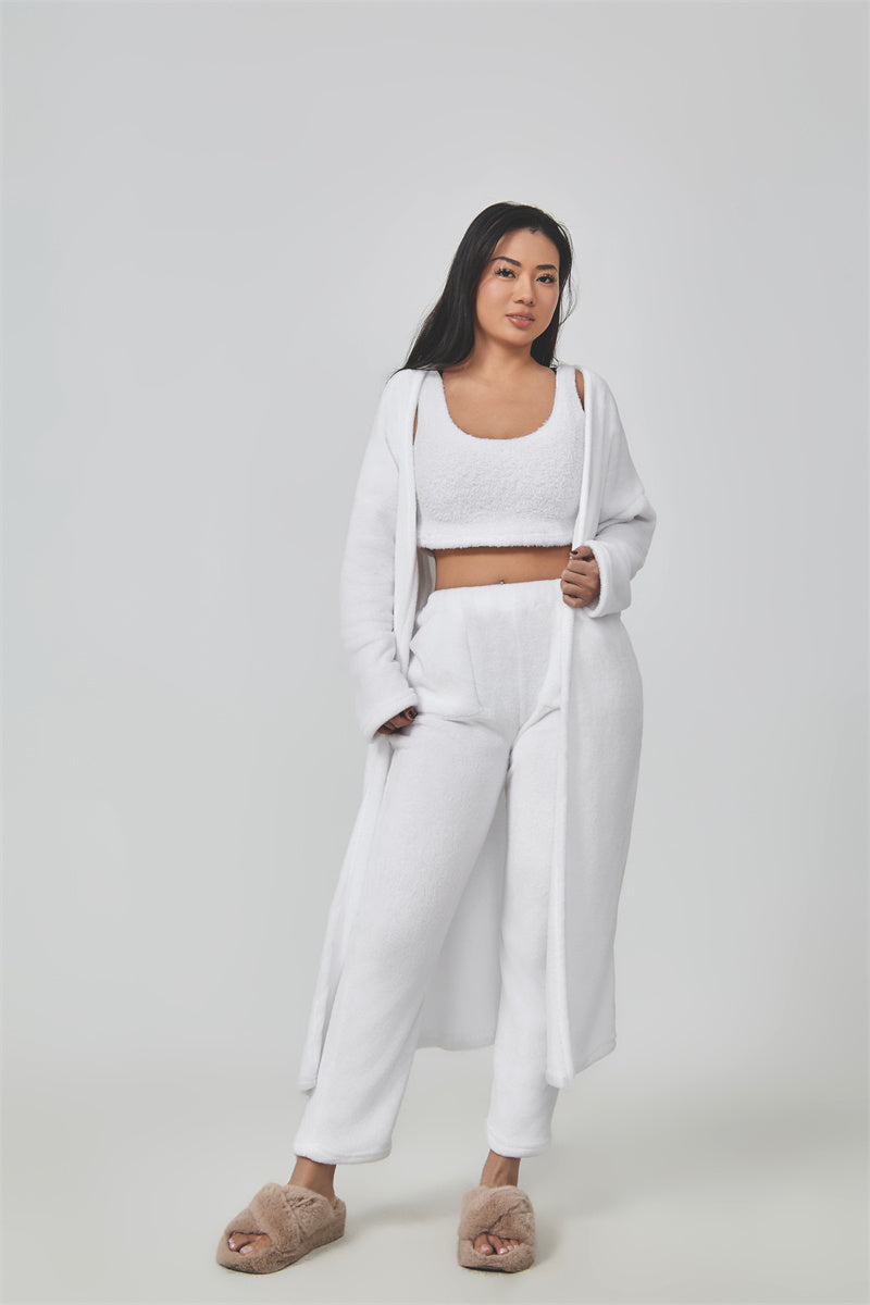 Cozy Three Piece Lounge Set – Warm Pajama & Matching Winter Outfit